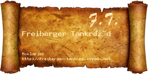 Freiberger Tankréd névjegykártya